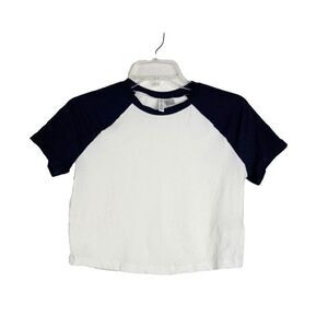 Divided Girl's Crop Top Size Large White Blue H & M